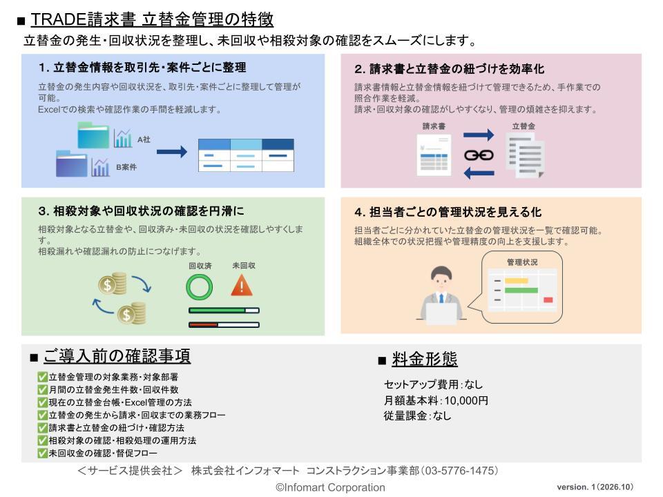 【C】TRADE請求書 立替金管理2
